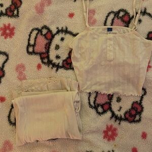 Old Navy White Pajama Set